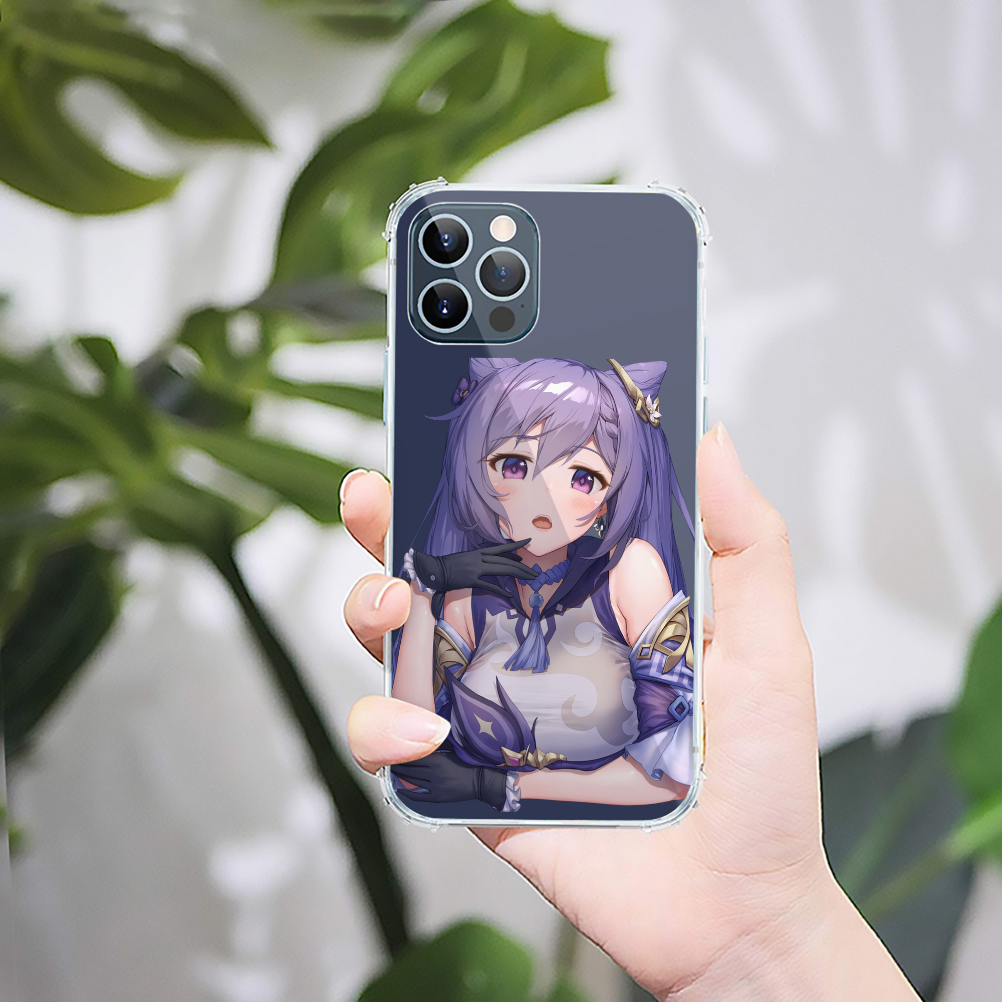 げんし神 刻晴 こくせい genshin Kokusei 【iPhone 12シリーズ対応】透明スマホケース（クリアソフトケース）